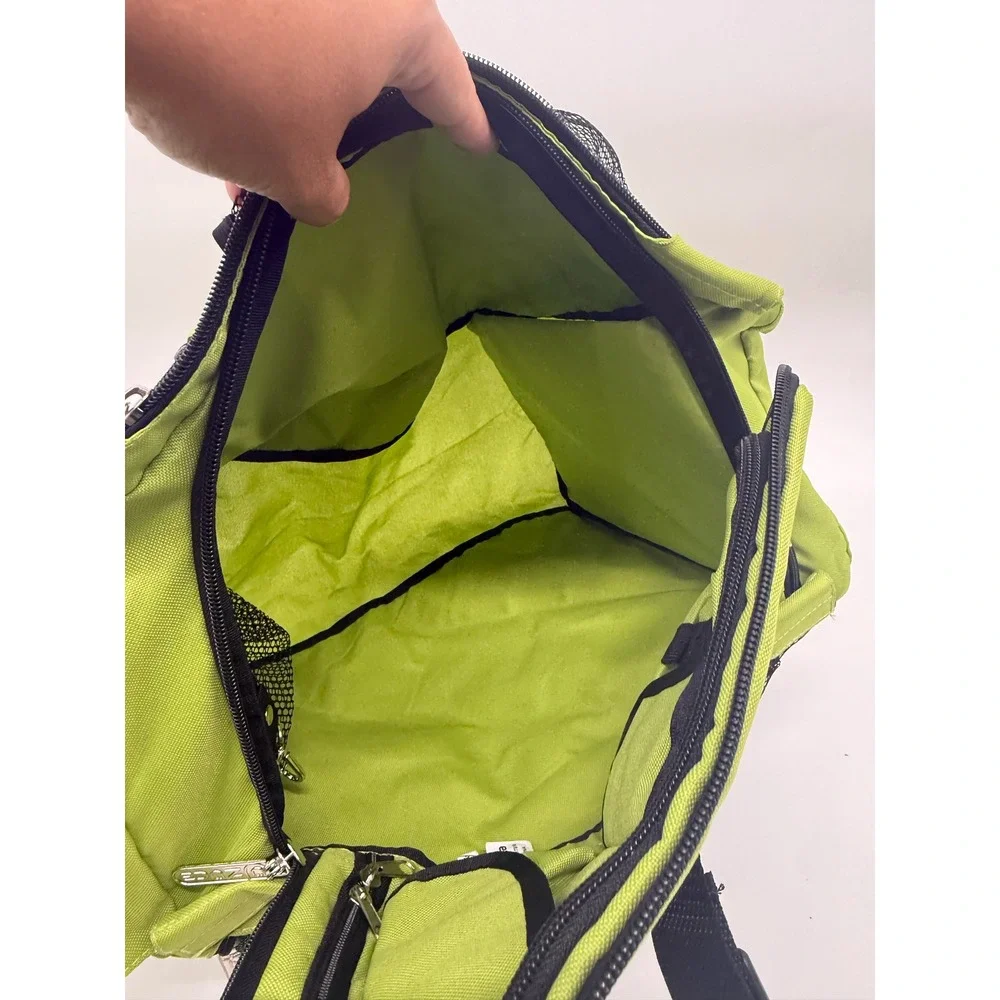 Zuca Rolling Bag Grey Frame Lime Green Insert Sport Golf Ice Skating Light Up